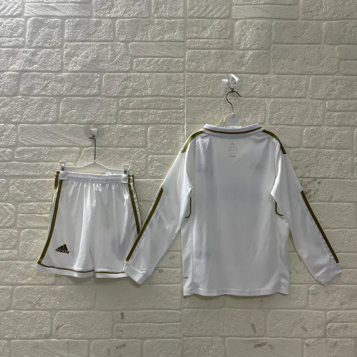 ריאל מדריד חולצת בית ארוכה רטרו 2011/12 ילדים כולל מכנס