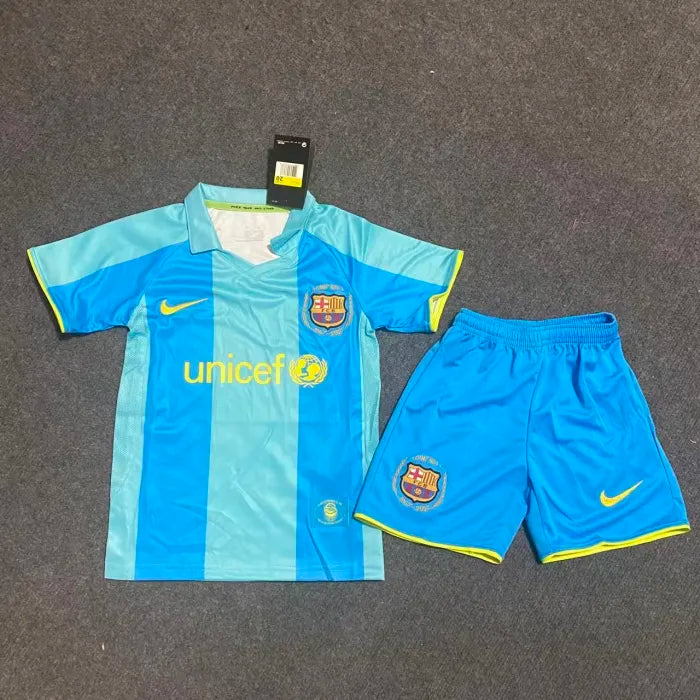 ברצלונה חולצת חוץ רטרו 2007/08 ילדים כולל מכנס