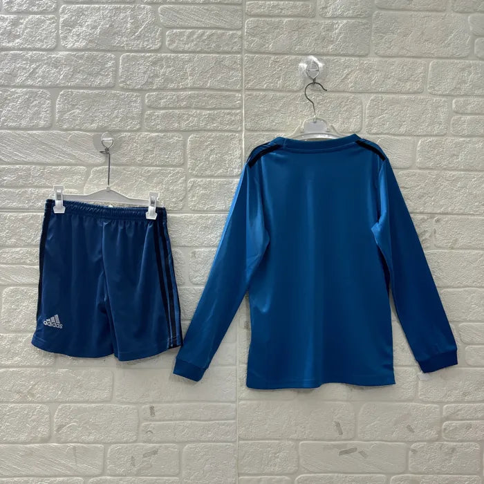 ריאל מדריד חולצה שלישית ארוכה רטרו 2017/18 ילדים כולל מכנס